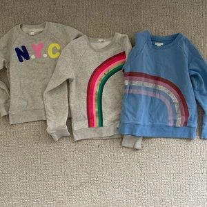Crewcuts sweatshirts set of 3.